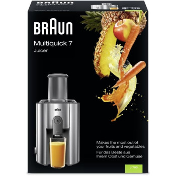Braun Juice Extractor, 75MM, Silver, Min 1 Year Manufacturer Warranty -  J700