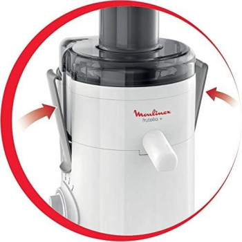 Moulinex Fruitelia Juice Extractor, Healthy Everyday Juicing, Plastic/Stainless Steel 950ML, 350W,  JU370127 - White