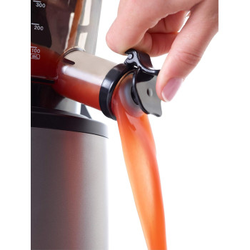 KENWOOD Slow Juicer Cold Press Juicer 240W Juice Extractor with Wide Feed Tube, Juice Jug, Pulp Container, Anti Drip, Extra Sieve, Cleaning Brush, Sorbet, Rinse Clean Function JMP800SI Grey