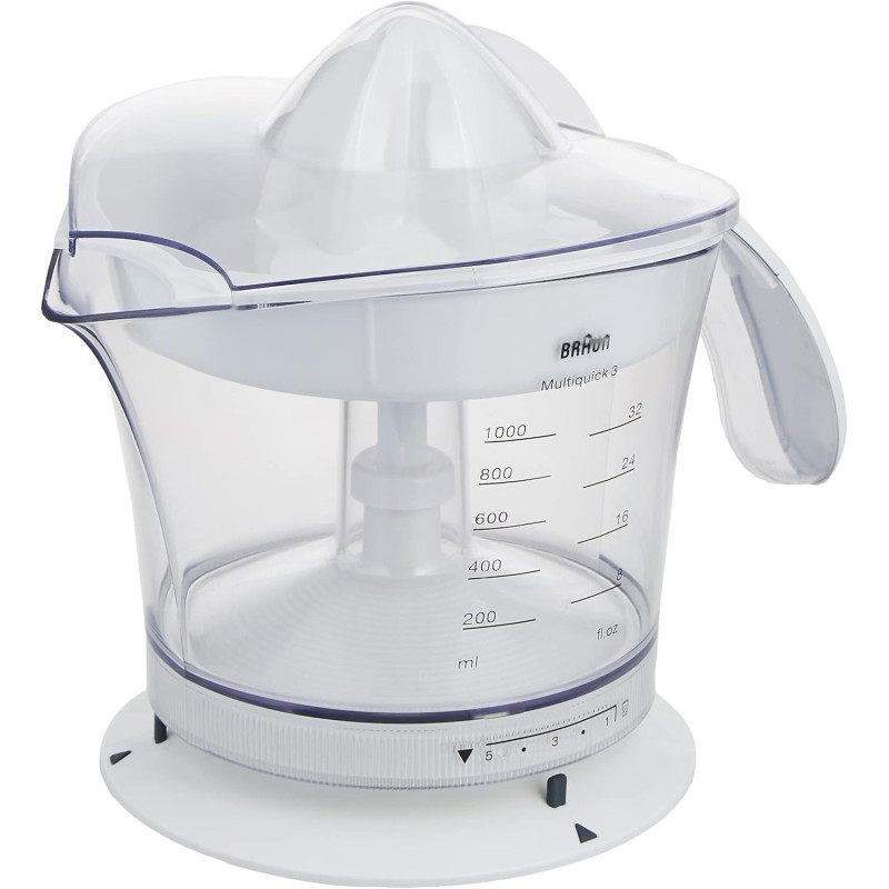 Braun Press 1L Citrus Press Juicer, 20W, White, Min 1 year manufacturer warranty - MPZ 9