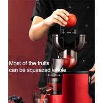 SOKANY SK-25 300W Slow Masticating Juicer, Big 80mm Chute, Juice Jug, Pulp Container, BPA-Free, Easy to Clean, Whole Slow Juicer for Fruits and Vegetables, Red