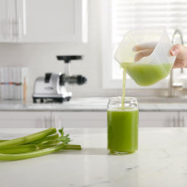 Omega Medical Medium Masticating Juicer, Cold Press Juicer Machine For Celery with Adjustable Dial, 200-Watts, Silver - MM900HDS