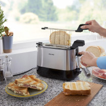 Philips Viva Collection Toaster HD2637/91-Black Min 1 year manufacturer warranty 