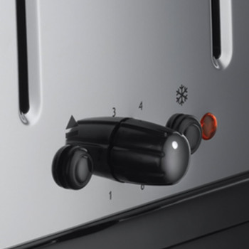 Russell Hobbs Classic Stainless Steel 4 Slice Bread Toaster with High Lift & Wide Slots, Integrated cord storage, 23340-Silver