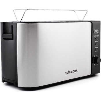 Nutricook Digital 4-Slice Toaster With LED Display, 1500W, Black, 2 year Warranty - NC-T104S