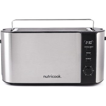 Nutricook Digital 4-Slice Toaster With LED Display, 1500W, Black, 2 year Warranty - NC-T104S