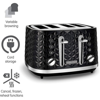 Morphy Richards Vector 4 Slice Toaster Black, Morphy Richards, 248131