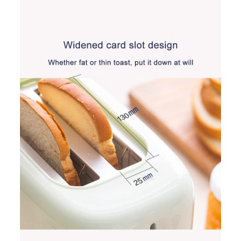 Bear 2 Slice Small Toaster Warmer With Dust Cover - 650W