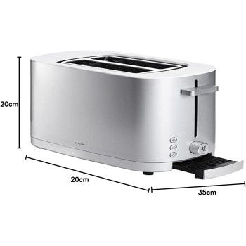 Zwilling Enfinigy Toaster 2 Slice Silver. 1000 watts. 4 separate heating elements. Soft lift & extra lift features.