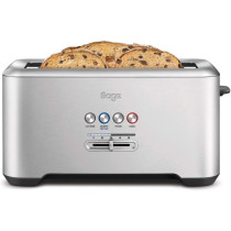 Sage Breville BTA730UK The Bit More 4 Slice Long Slot Toaster - Silver Min 1 year manufacturer warranty 