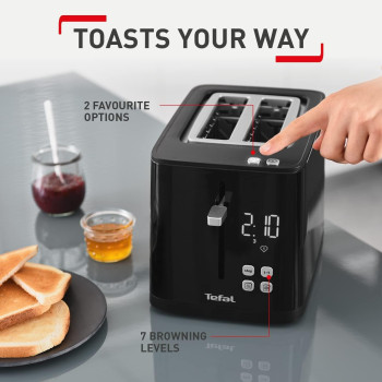 Smart n Light Digital Toaster, 720-850W, Two Slots Safe To Touch, 7 Browning Levels, 1 year warranty - TT640840