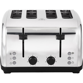Black & Decker 1800W Toaster 4 Slice, Silver, 2 Years Warranty - ET304-B5