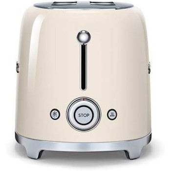 Smeg 50's Retro Style 4 Slice Toaster, 1500W, Cream, 1 Year Warranty - TSF02CRUK