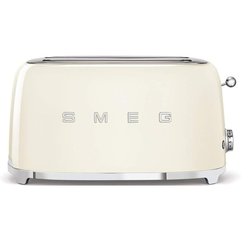 Smeg 50's Retro Style 4 Slice Toaster, 1500W, Cream, 1 Year Warranty - TSF02CRUK