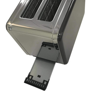 Crownline 2 Slices Stainless Steel Toaster 2-Slice Bread Toaster Black Min 1 year manufacturer warranty, TR-202