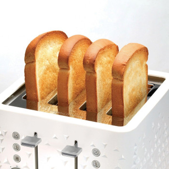 Morphy Richard 4-Slice Prism Toaster, White, Min 1 Year Manufacturer Warranty - 248110