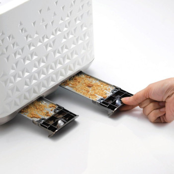 Morphy Richard 4-Slice Prism Toaster, White, Min 1 Year Manufacturer Warranty - 248110