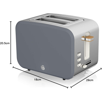 Swan Nordic Toaster 2 Slice Grey