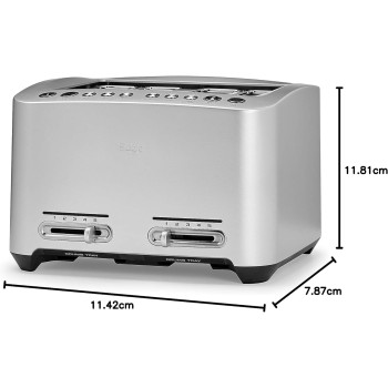 Sage BTA845UK the Smart Toaster 4 Slice Motorised Toaster - Silver