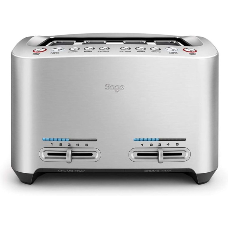 Sage BTA845UK the Smart Toaster 4 Slice Motorised Toaster - Silver