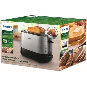 PHILIPS Viva Collection Toaster HD2637/91, Black - International Version