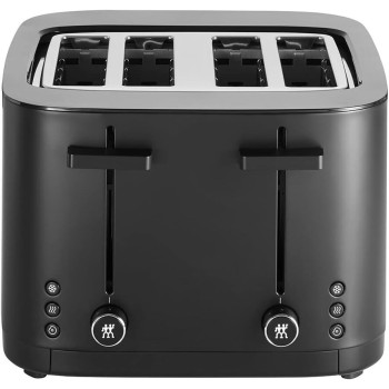 Zwilling Enfinigy Toaster 2 Slice Black. 1000 watts. 8 separate heating elements. Soft lift & extra lift features. 7 browning levels. 3 automatic programmes