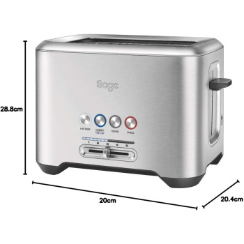 Sage BTA720UK the Bit More, 2 Slice Toaster, 1000 Watt