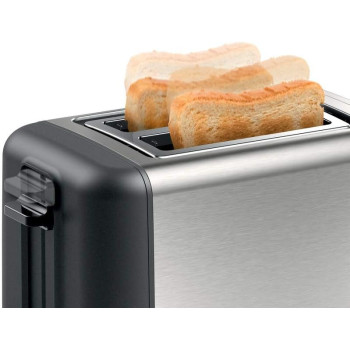 Bosch DesignLine Stainless Steel Toaster, Two Slice, Silver - TAT3P420GB