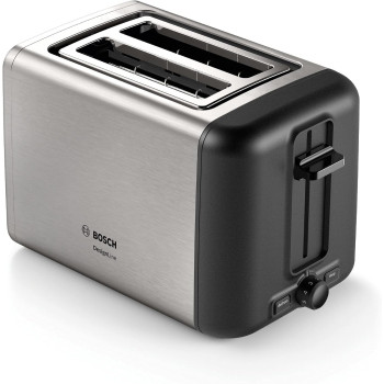 Bosch DesignLine Stainless Steel Toaster, Two Slice, Silver - TAT3P420GB