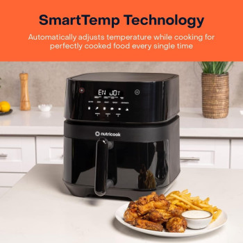 Nutricook Air Fryer 5.7L, 1700W, Black, 2 Year Warranty - NC-AF357V