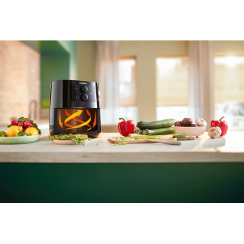 PHILIPS Essential Air Fryer, 1400W, Black, UAE Version, Min 1 year manufacturer warranty - HD9200/91