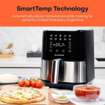 Nutricook Air Fryer 2,3.6 Liters, 1500 Watts, Digital 10 Pre-set Programs With Built-In Preheat Function, Stainless Steel/Black, 2 Years Warranty