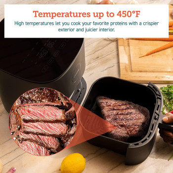 COSORI Air Fryer 4.7L, 9-in-1 Compact Air Fryers Oven, 30 Recipes Cookbook, Digital Temperd Glass Display - CAF-L501