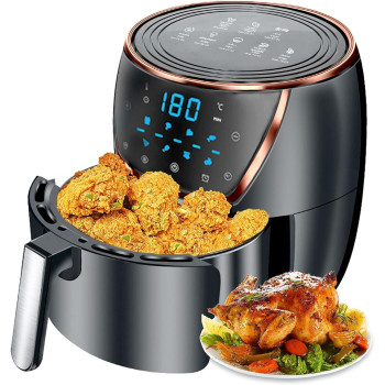 7.2 L Air Fryer, 8 Preset Programs, 1500W Electric Hot Air Fryers LCD Touch Screen, Nonstick Basket, Timer & Temperature Control Oilless Cooker 