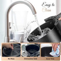 Empire Air Fryer 4.5L with Non-Stick Basket, 1400W High Power Digital Airfryer, 8 Pre-Set Functions, Digital LCD Smart Touch Screen Air Fryer Oven for Kitchen