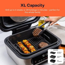 Nutricook Smart Indoor Grill & Air Fryer XL, 8.5L, 1760W, Multicolour - AFG960 