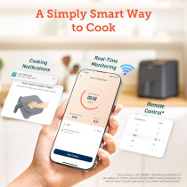 COSORI Smart Air Fryer Oven Dual Blaze 6.4L, Double Heating Elements, Cookbook, No Shaking & No Preheating, APP Control, 12 Functions, Air Fry, Roast, Bake, Reheat, Dishwasher Safe - CAF-P583S 1 Year Warranty