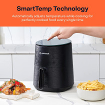 Nutricook Air Fryer Mini, 3.3L, 1500W, Digital Display, Tempered Glass Control Panel, Black - NC-AFM033K
