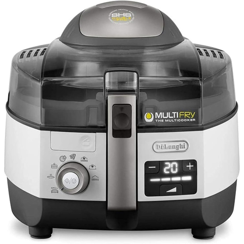 De'Longhi MultiFry Low-Oil Air Fryer 1.7KG, 2300W, White & Grey - FH1396/1