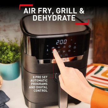 Tefal EasyFry Precision 2-In-1 Digital Air Fryer And Grill, 4.2L, 1550W, 240V, Black - EY505827