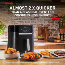 Tefal EasyFry Precision 2-In-1 Digital Air Fryer And Grill, 4.2L, 1550W, 240V, Black - EY505827
