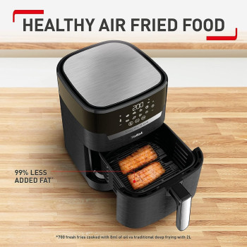 Tefal EasyFry Precision 2-In-1 Digital Air Fryer And Grill, 4.2L, 1550W, 240V, Black - EY505827