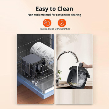 Air Fryer, 8 Cooking Presets, Large Easy-View Window, 1800W 360 Hot Oilless Oven Cooker, with LED Digital Touchscreen, Nonstick Air frier Cookers, Easy to Clean, Black