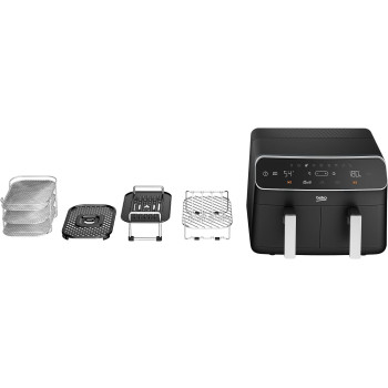 Beko Air Fryer 8.5L Capacity (4.25 + 4.25), 2400W, 230V - FRL5388B