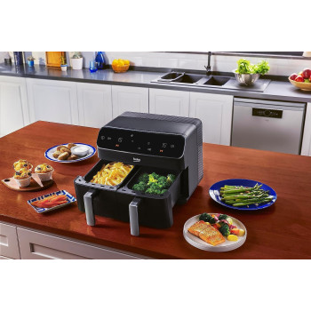 Beko Air Fryer 8.5L Capacity (4.25 + 4.25), 2400W, 230V - FRL5388B