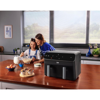 Beko Air Fryer 8.5L Capacity (4.25 + 4.25), 2400W, 230V - FRL5388B