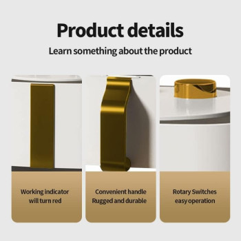 6L Air Fryer Cooker Oil Less,1400W Classic Timer and Temperature Control Hot Air fryer, Nonstick Basket, Auto Shutoff Air Fryer, Min 1 Year Manufacturer Warranty 