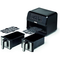 KENWOOD Digital Twin Air Fryer 1.7KG+1.7KG 4L+4L XXXL Capacity with Dual Frying Baskets for Frying - HFM75.000MB