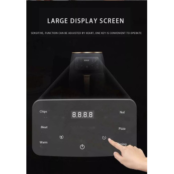 TDOO 4.5L Electric Hot Air Fryers, 1400W Oilless Cooker with 10 Presets, Digital LCD Touch Screen, Nonstick Basket, Min 1 Year Manufacturer Warranty 