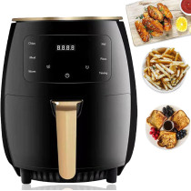 TDOO 4.5L Electric Hot Air Fryers, 1400W Oilless Cooker with 10 Presets, Digital LCD Touch Screen, Nonstick Basket, Min 1 Year Manufacturer Warranty 